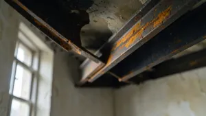 wzmocnienie stropu na belkach stalowych